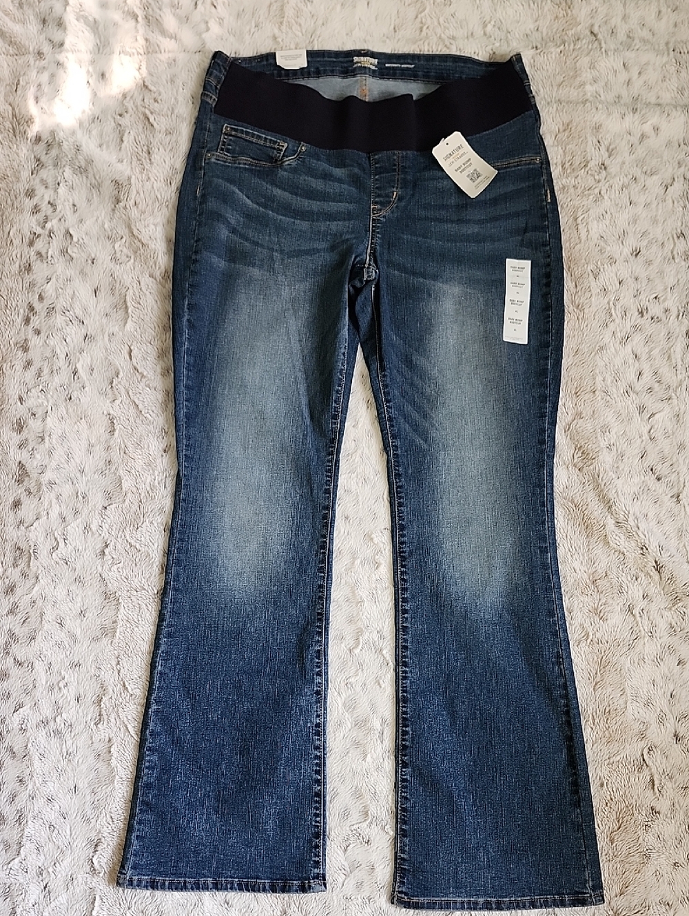 Levi Strauss Maternity Jeans Blue Baby Bump Bootcut XL NEW